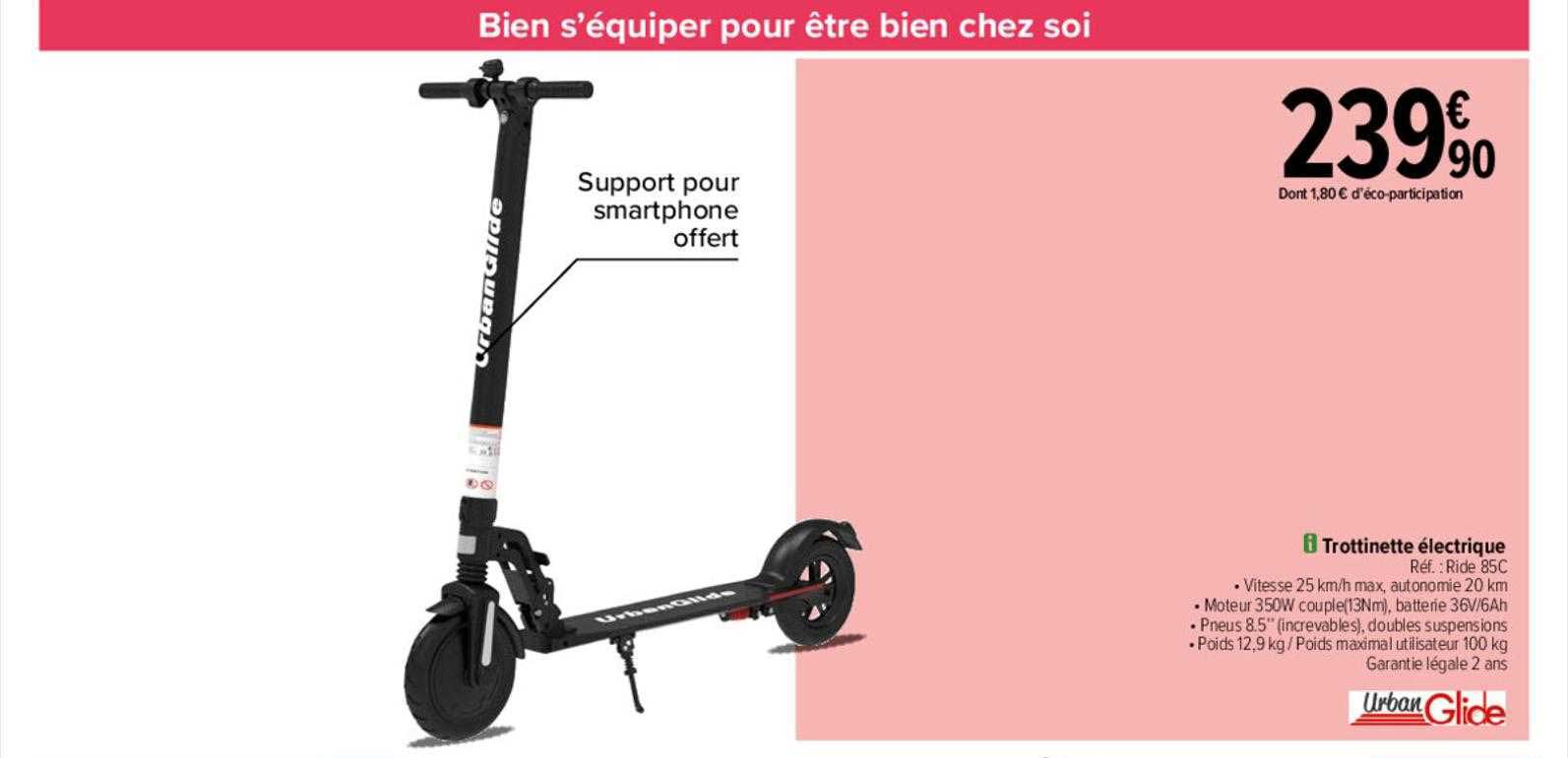 trottinette électrique urban glide