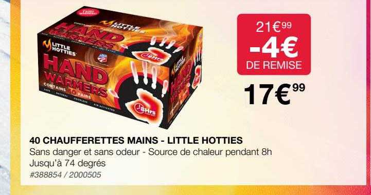 40 chaufferettes mains - little hotties