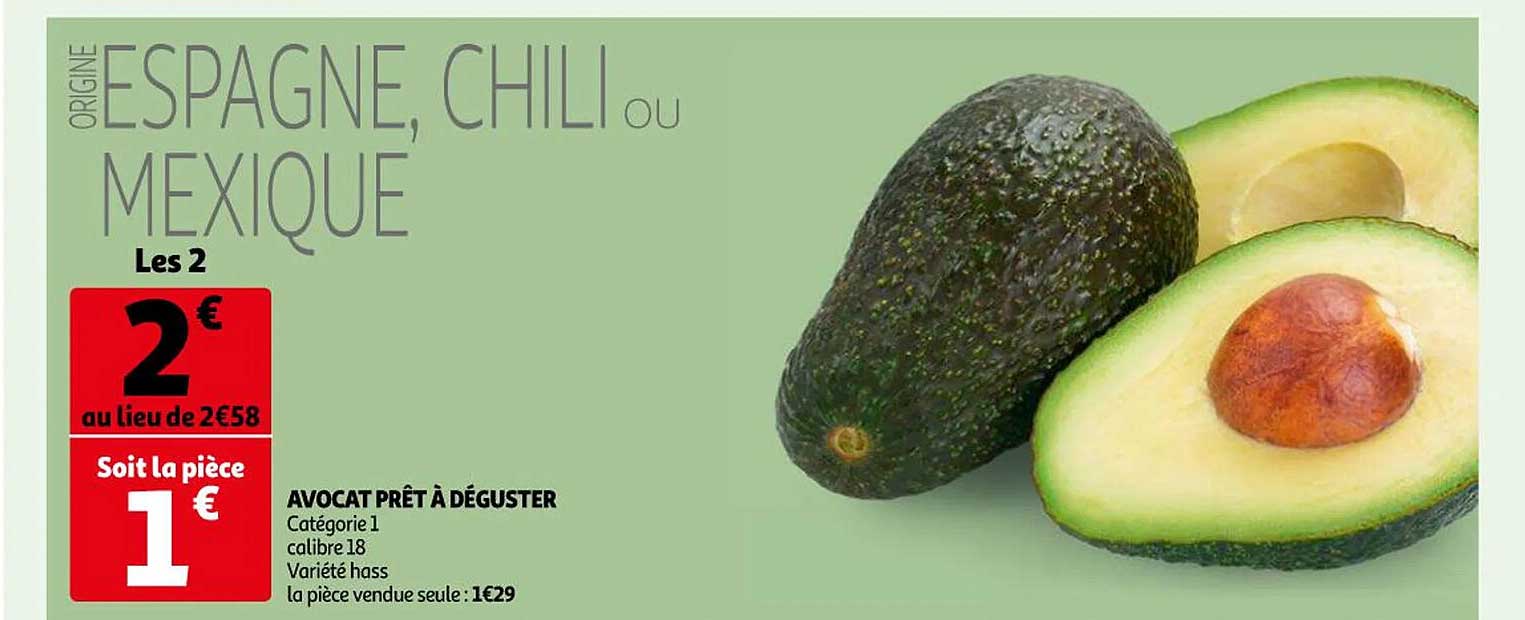 avocat prêt à déguster