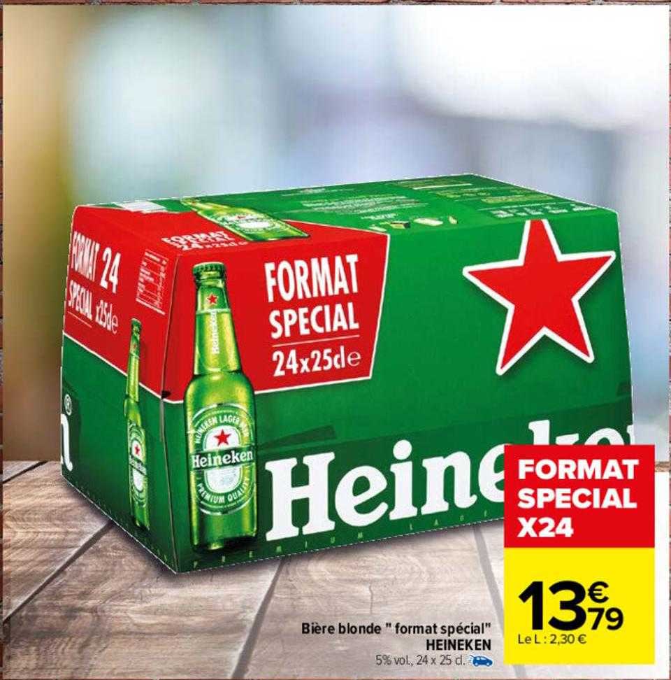 bière blonde "format spécial" heineken