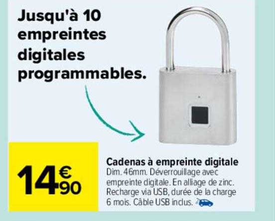 cadenas à empreinte digitale