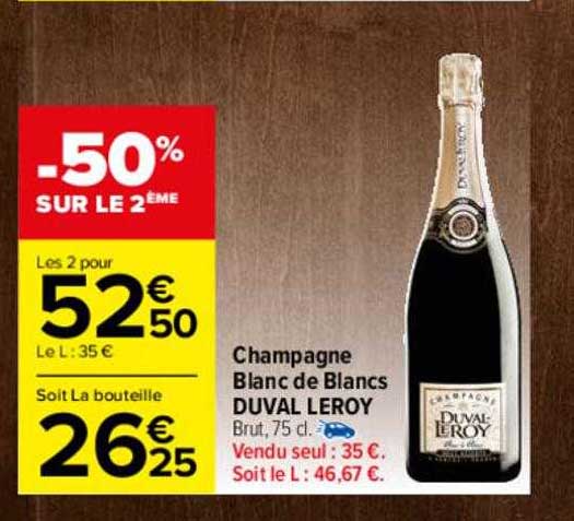 champagne blanc des blancs duval leroy