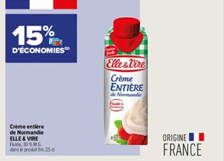 Crème Entière De Normandie Elle & Vire