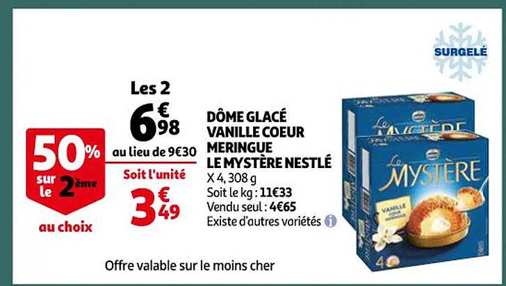 Dôme Glacé Vanille Cœur Meringue Le Mystère Nestlé