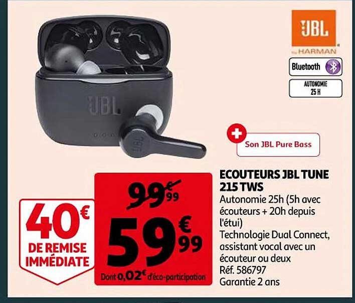 écouteurs jbl tune 215 tws