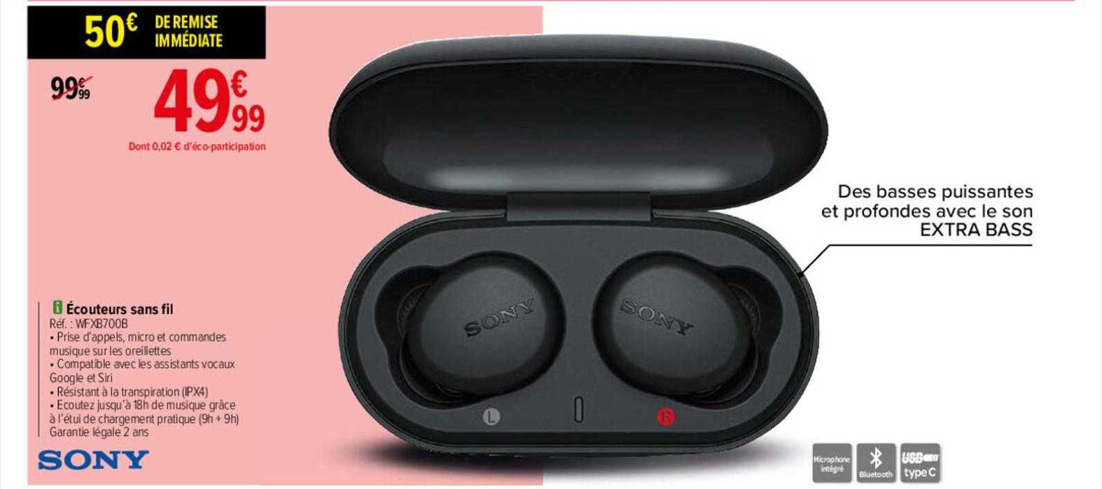 écouteurs Sans Fil Sony