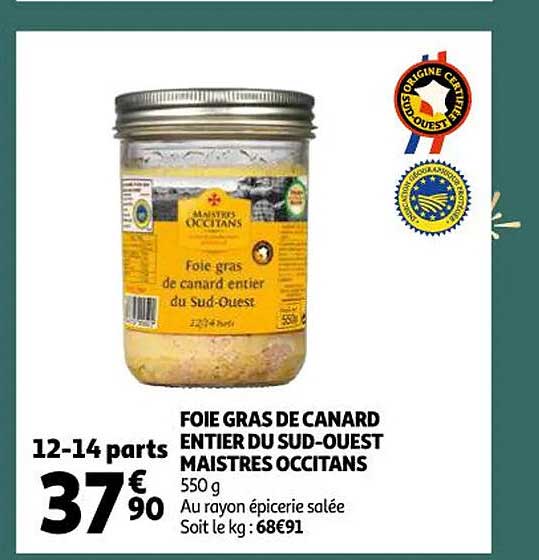foie gras de canard entier du sud-ouest maistres occitans