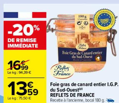 foie gras de canard entier igp du sud-ouest reflets de france