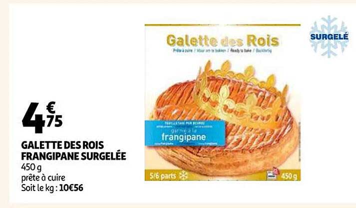 galette des rois frangipane surgelée