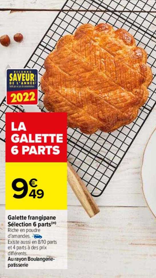 galette frangipane sélection 6 parts