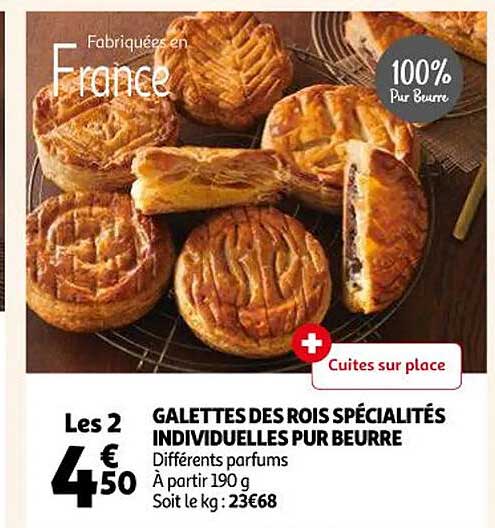 galettes des rois spécialités individuelles pur beurre