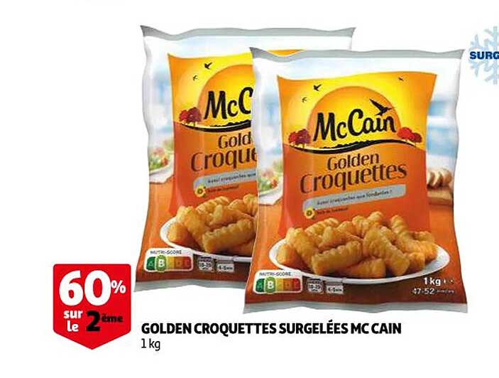 golden croquettes surgelées mc cain