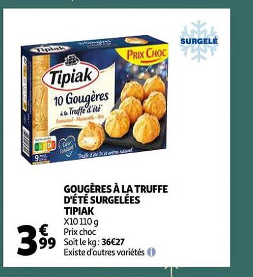 Gougères à La Truffe D'été Surgelées Tipiak