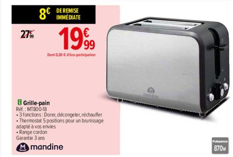 grille-pain mandine
