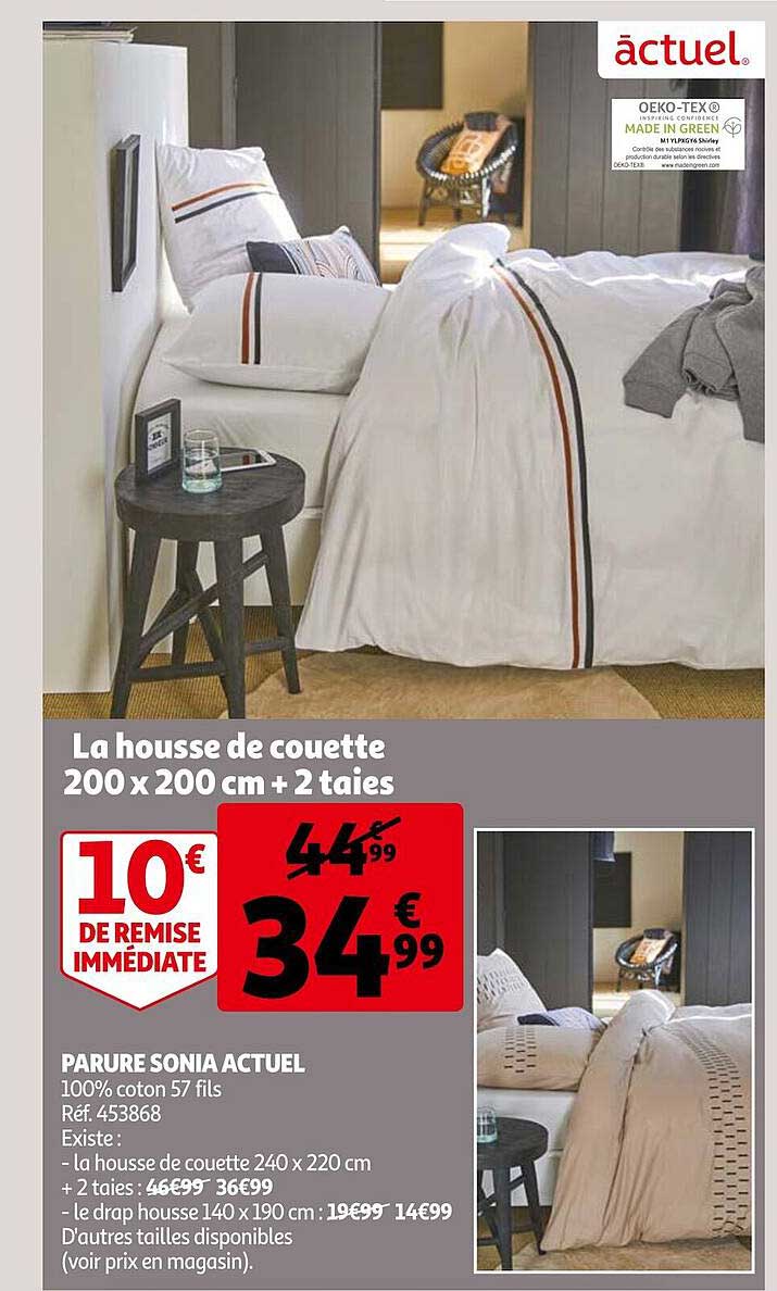 housse de couette our parure sonia actuel