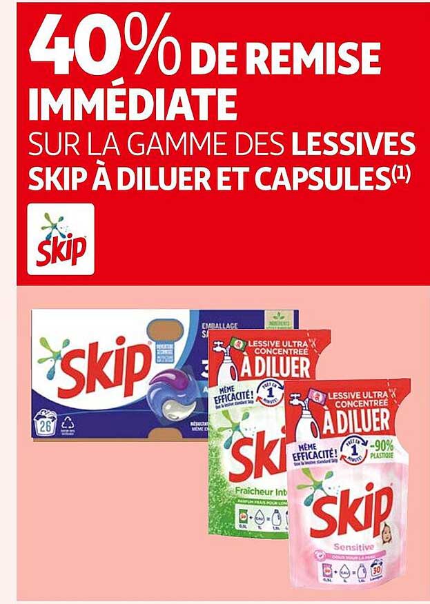 La Gamme Des Lessives Skip à Diluer Et Capsules