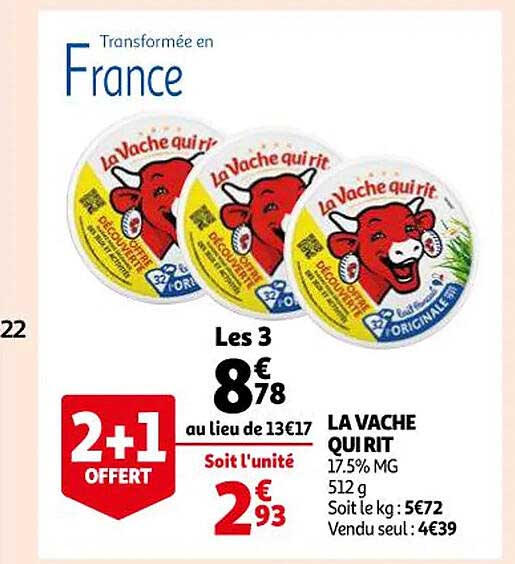 la vache qui rit 2+1 offert