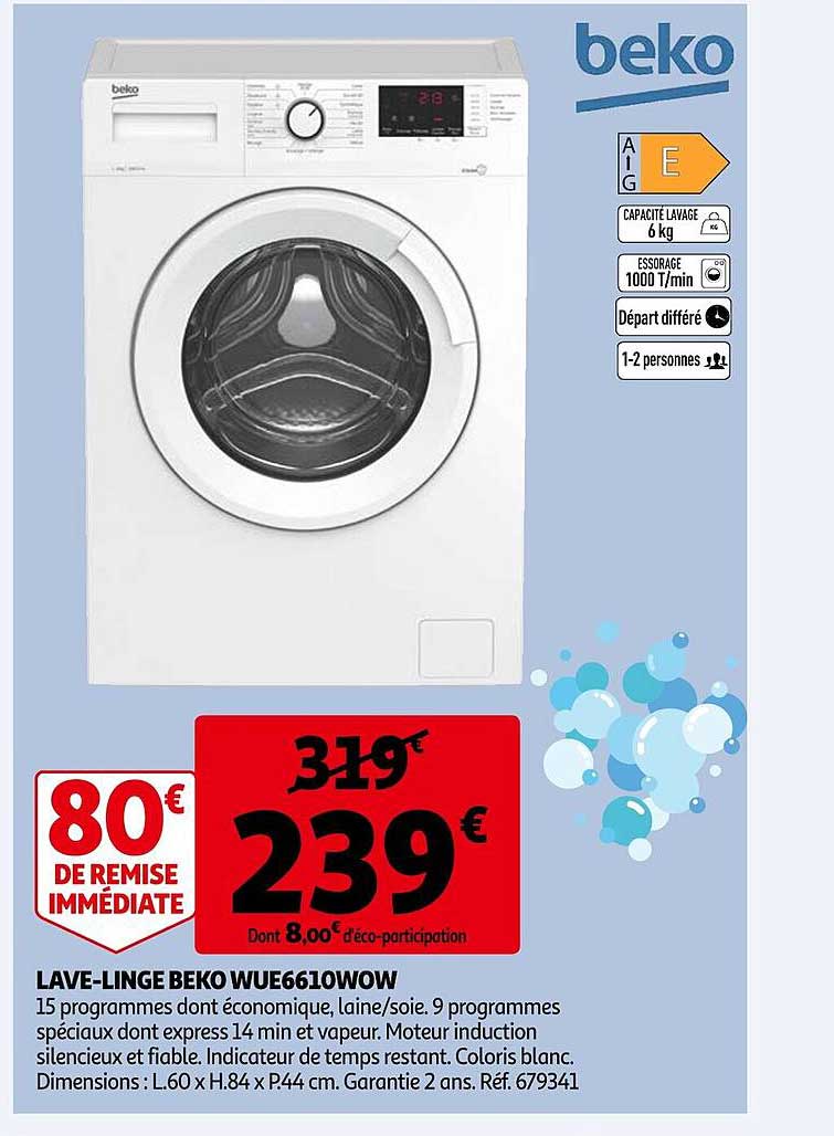 lave-linge beko wue6610wow