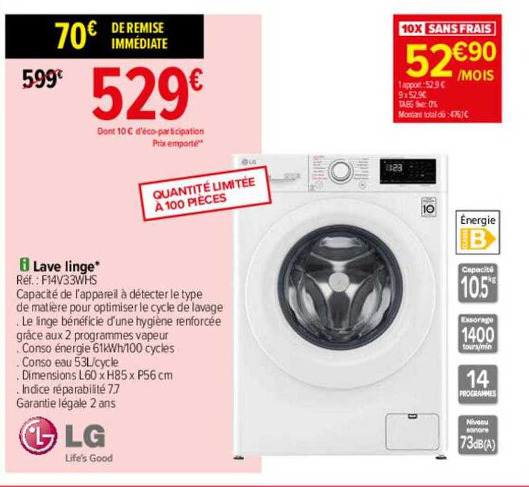 lave linge lg