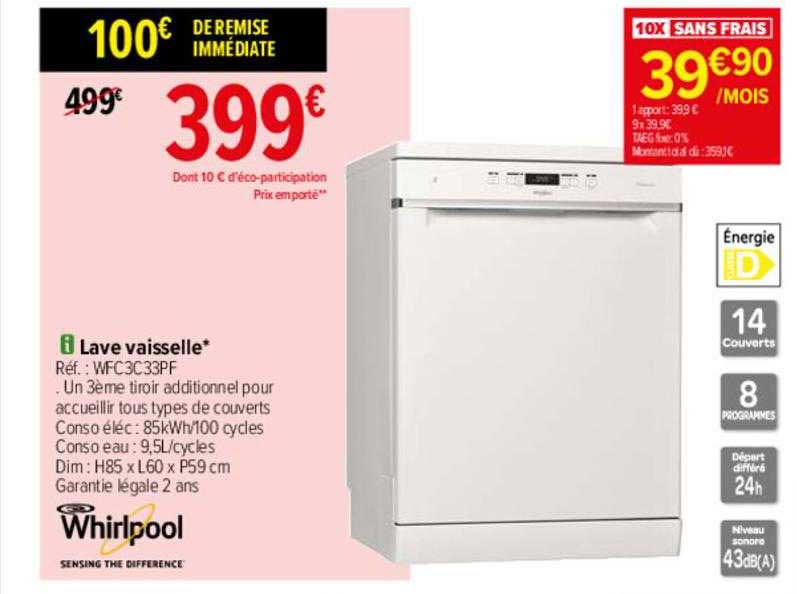 lave vaisselle whirlpool