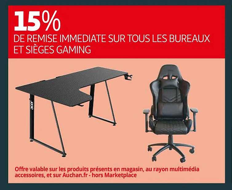 les bureaux et sièges gaming