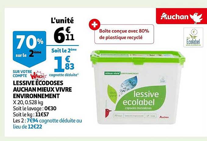 lessive écodoses auchan mieux vivre environnement