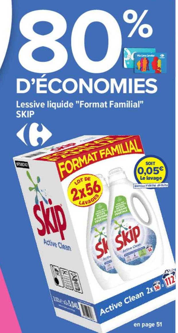 lessive liquide "format familial" skip