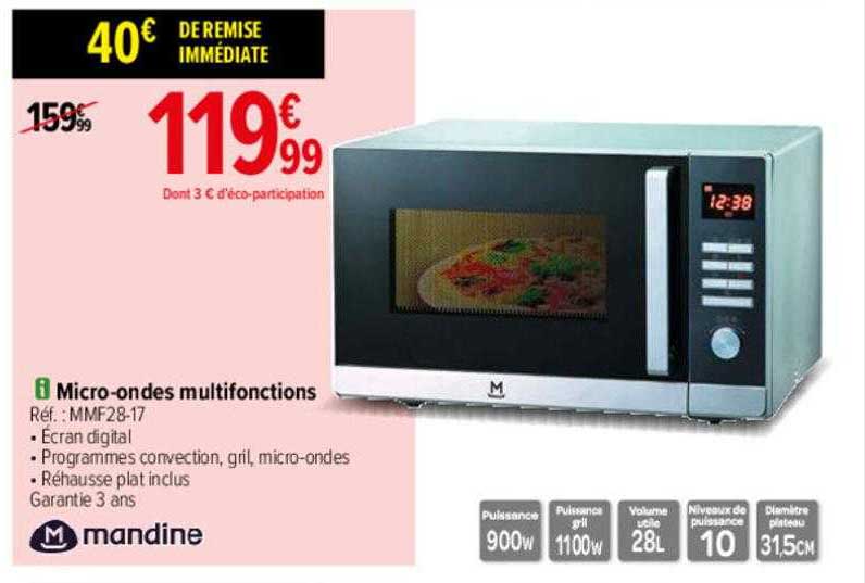 micro-ondes multifonctions mandine