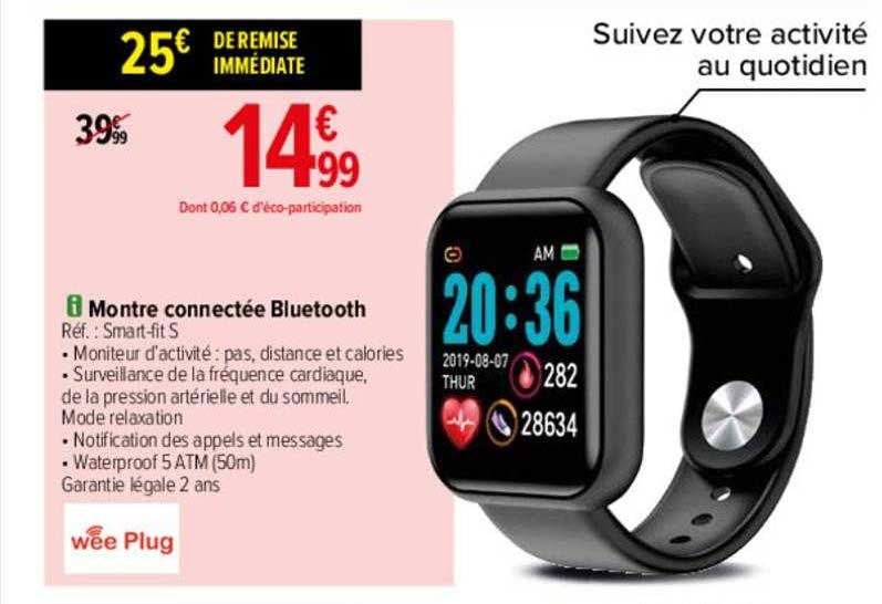 montre connectée bluetooth wee plug