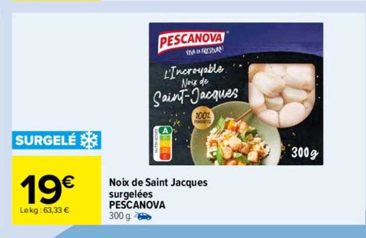 noix de saint jacques surgelées pescanova