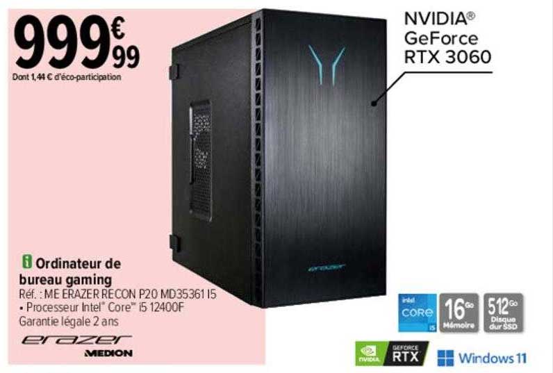 Ordinateur De Bureau Gaming Erazer Medion