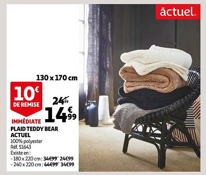 Plaid Teddy Bear Actuel