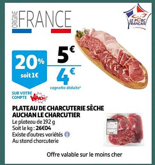 Plateau De Charcuterie Sèche Auchan Le Charcutier