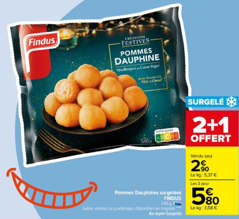 Pommes Dauphines Surgelées Findus