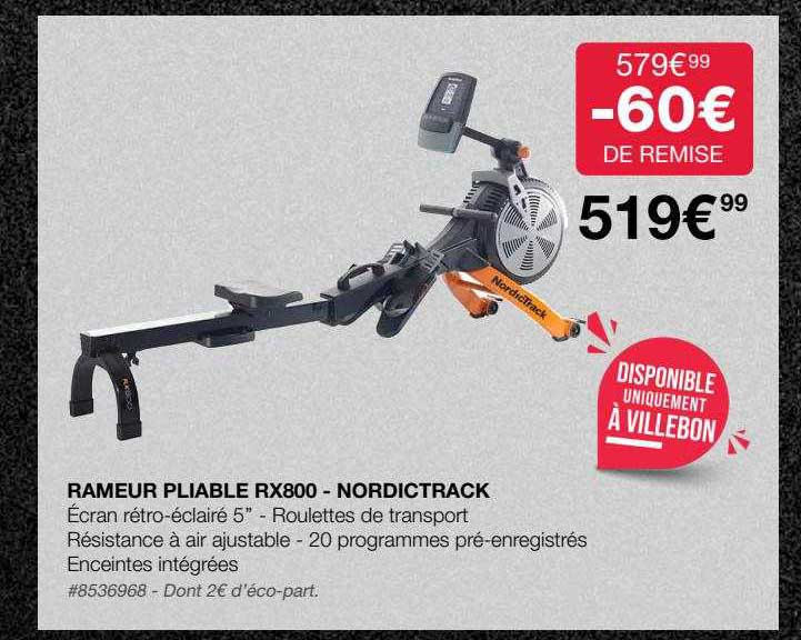 rameur pliable rx800  - nordictrack