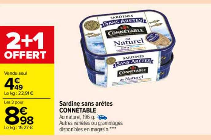 sardine sans arêtes connétable