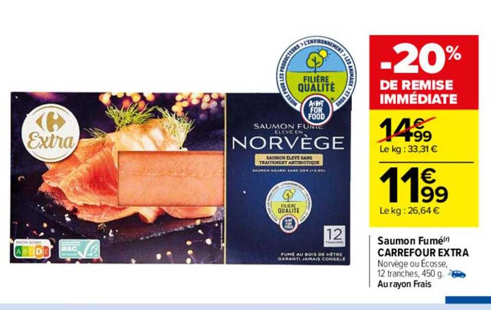Saumon Fumé Carrefour Extra