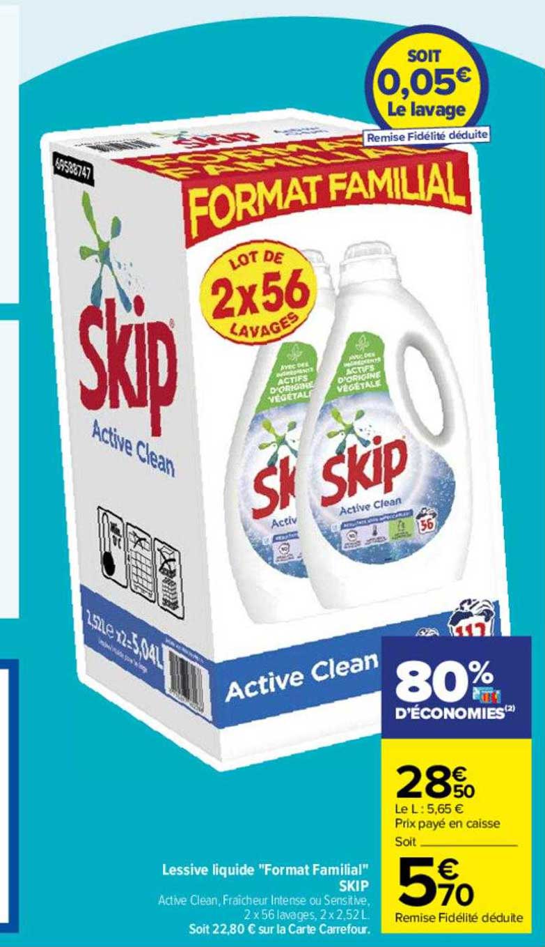 skip lessive liquide "format familial"