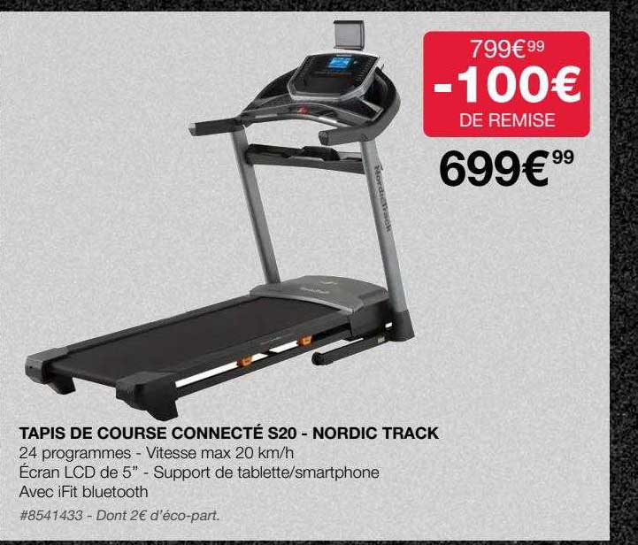 tapis de course connecté s20 - nordic track