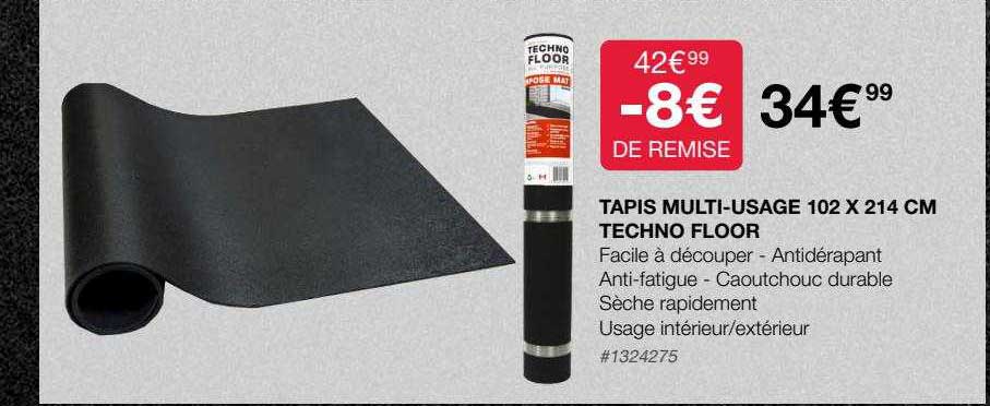 tapis multi-usage 102 x 214 cm techno floor