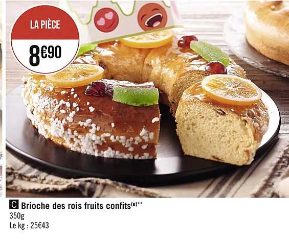 brioche des rois fruits confits