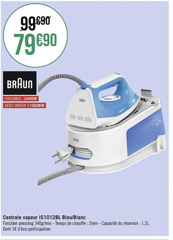 centrale vapeur is1012bl bleu/blanc braun