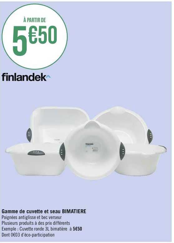 gamme de cuvette et seau bimatière finlandek