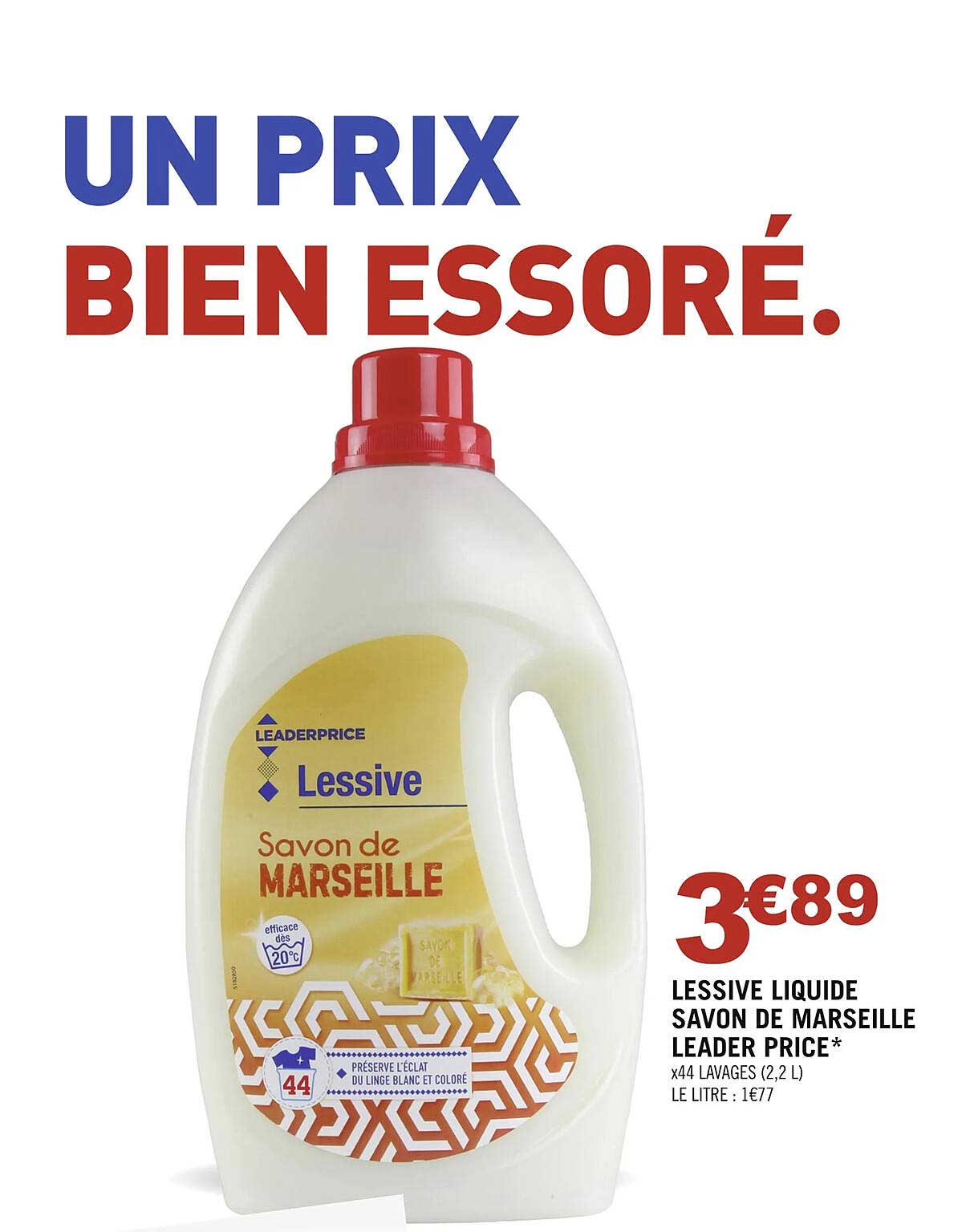 lessive liquide savon de marseille leader price