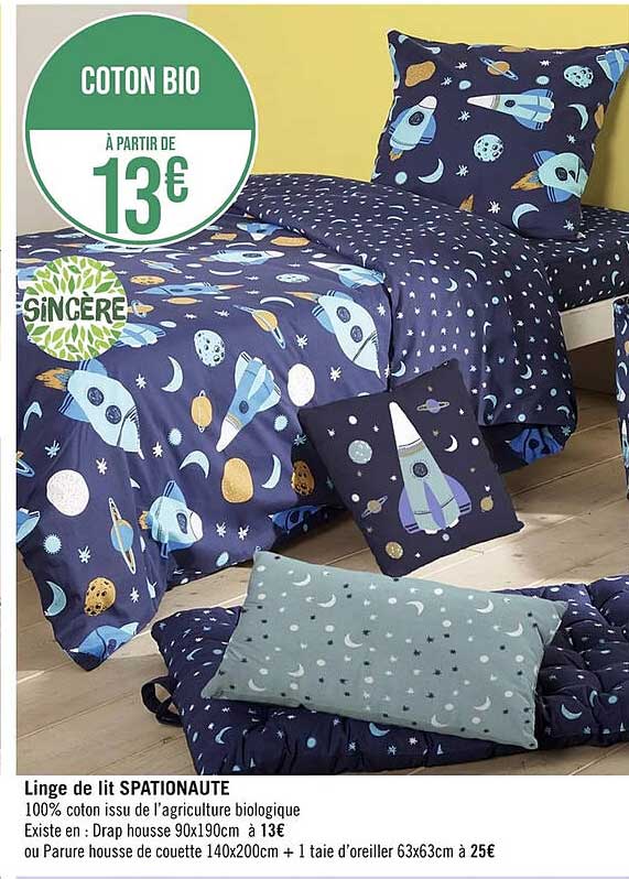 Linge De Lit Spationaute Sincère