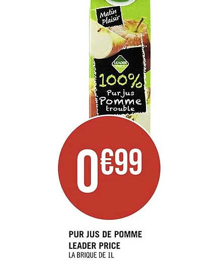 pur jus de pomme leader price
