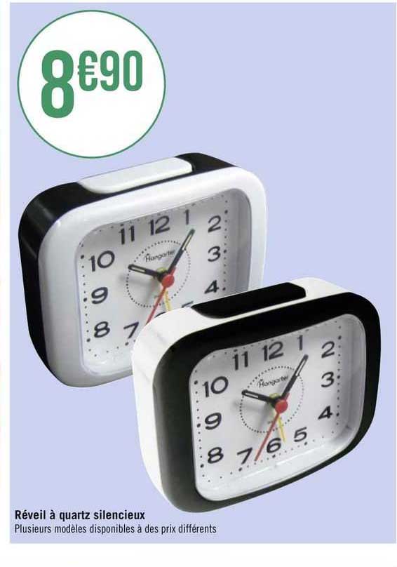 Réveil à Quartz Silencieux