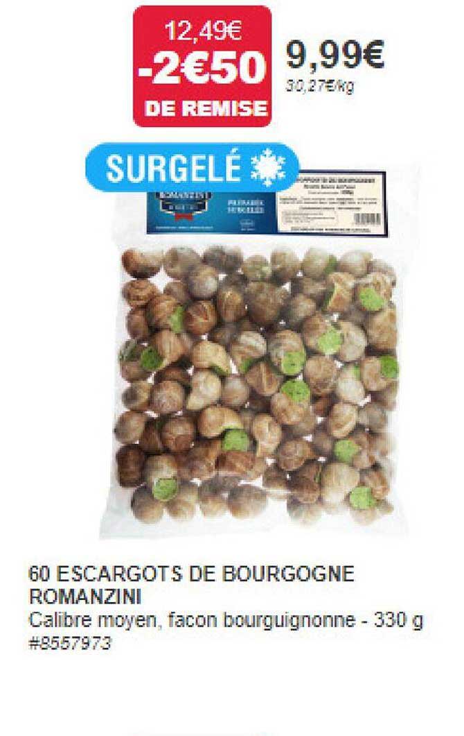 60 escargots de bourgogne romanzini
