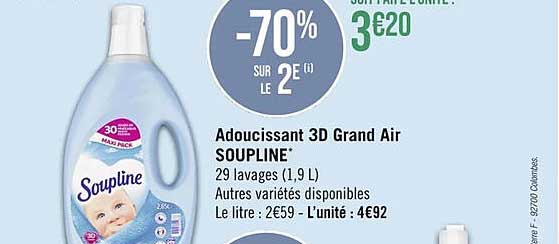 Adoucissant 3d Grand Air Soupline