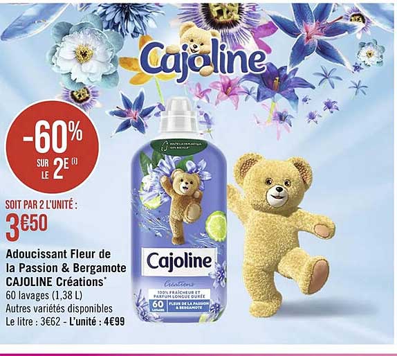 Adoucissant Fleur De La Passion & Bergamote Cajoline Créations